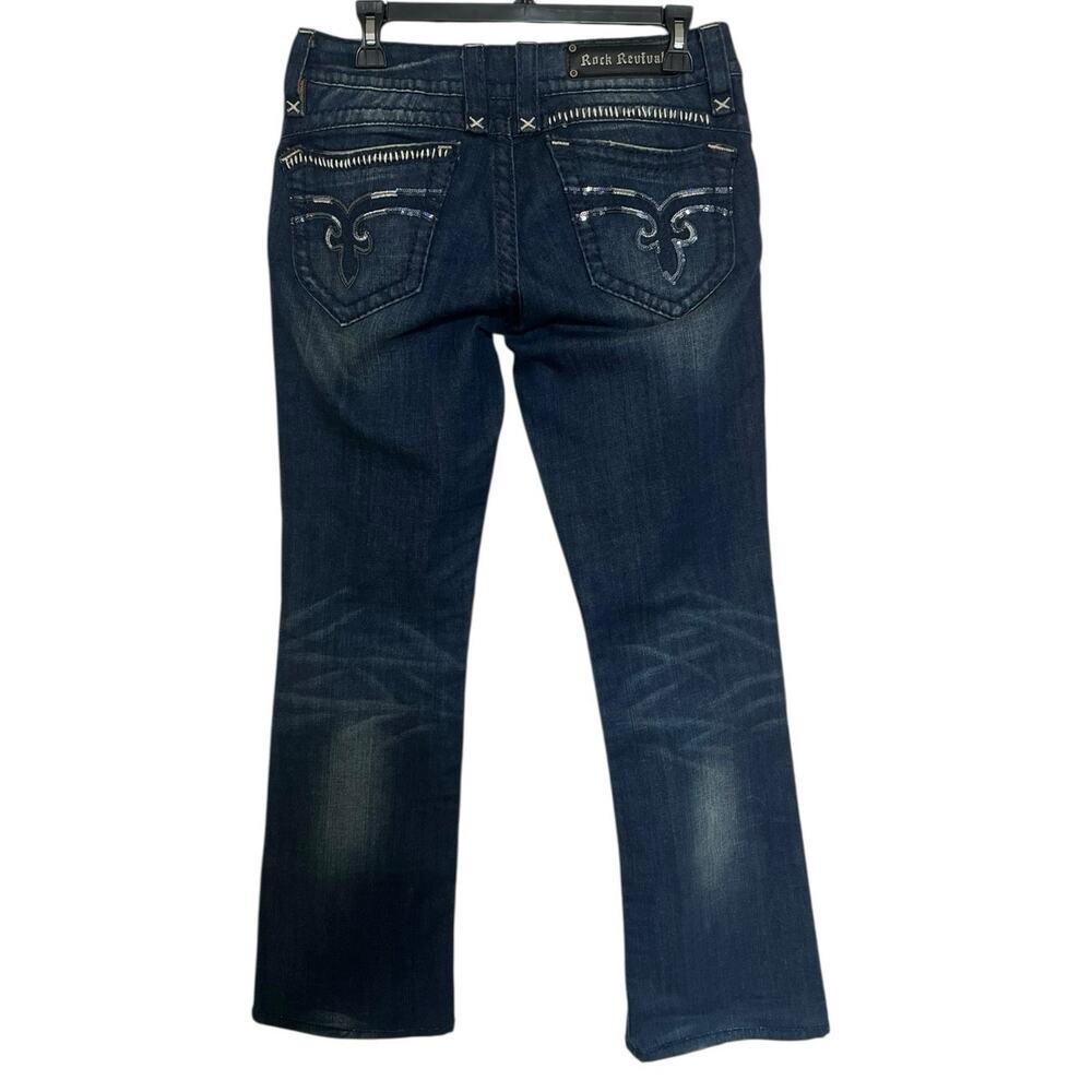Rock Revival Amy Jeans Women’s 30 Embroidered flair EUC- western glam